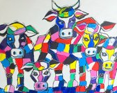 Schilderij Happy Cows