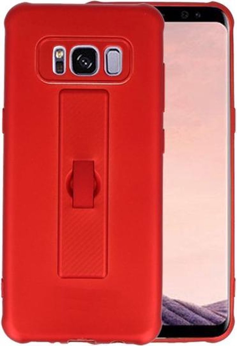 Rood Carbon serie Zacht Case hoesje voor Samsung Galaxy S8
