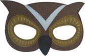 Mamamemo Vilten Masker Uil 21 X 14 Cm Bruin Per Stuk