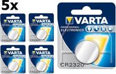 5 Stuks Varta CR2320 lithium knoopcel batterij