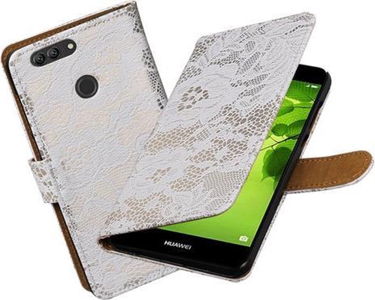 BestCases.nl Huawei nova 2 Lace booktype hoesje Wit