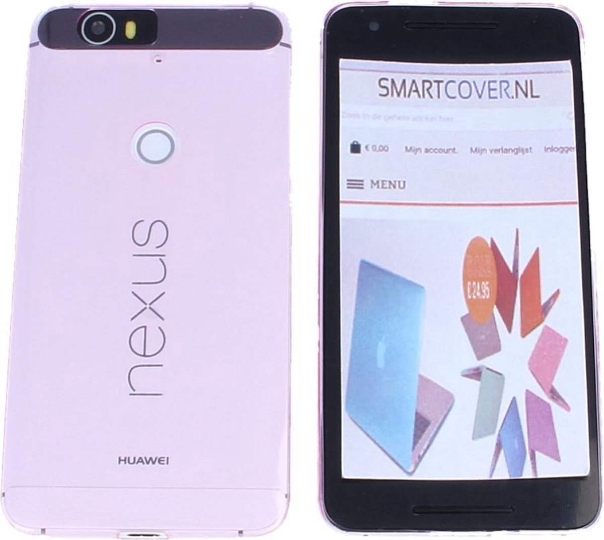 Huawei Nexus 6P, 0.35mm Ultra Thin Matte Soft Back Skin case Transparant Roze Pink