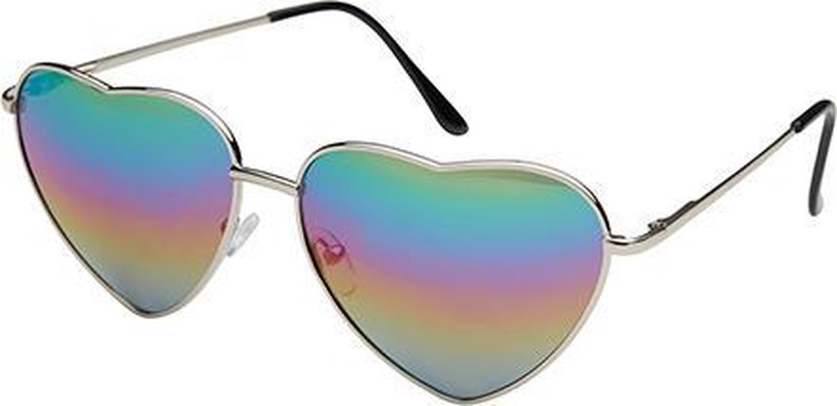 Freaky Glasses® Hartjes dames zonnebril - Pride zonnebril - regenboog spiegel lenzen — afbeelding 2