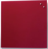 Naga magnetisch glasbord rood formaat 45 x 45 cm