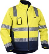 Blåkläder 4849-2545 Fleecejas High Vis Geel/Marineblauw maat S