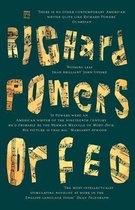 Boekomslag van 'Orfeo' door Richard Powers, met de titel gevormd uit muzieknoten.