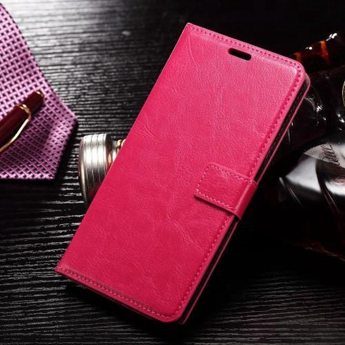Cyclone cover roze wallet case hoesje iPhone 7 Plus