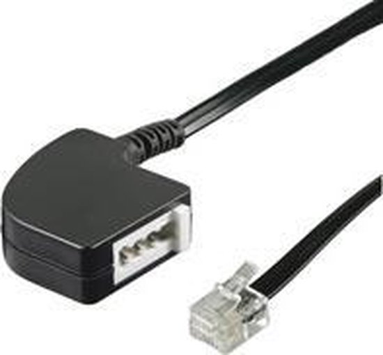 Goobay Adattatore RJ-11 / TAE F – Maschio RJ-11 A Femmina TAE – Nero