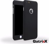 Full Body Slim Fit 360 graden Lichtgewicht Case hoesje Zwart met ingebouwde glazen screenprotector voor AppleiPhone 7 Plus