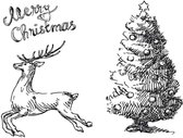 Transparante Stempels - Kerst - 10 x 7cm – 2 Stuks - Maak prachtige kaarten en andere creatieve projecten