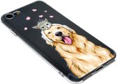 ADEL Siliconen Back Cover Hoesje voor iPhone 8 Plus/ 7 Plus - Labrador Hond