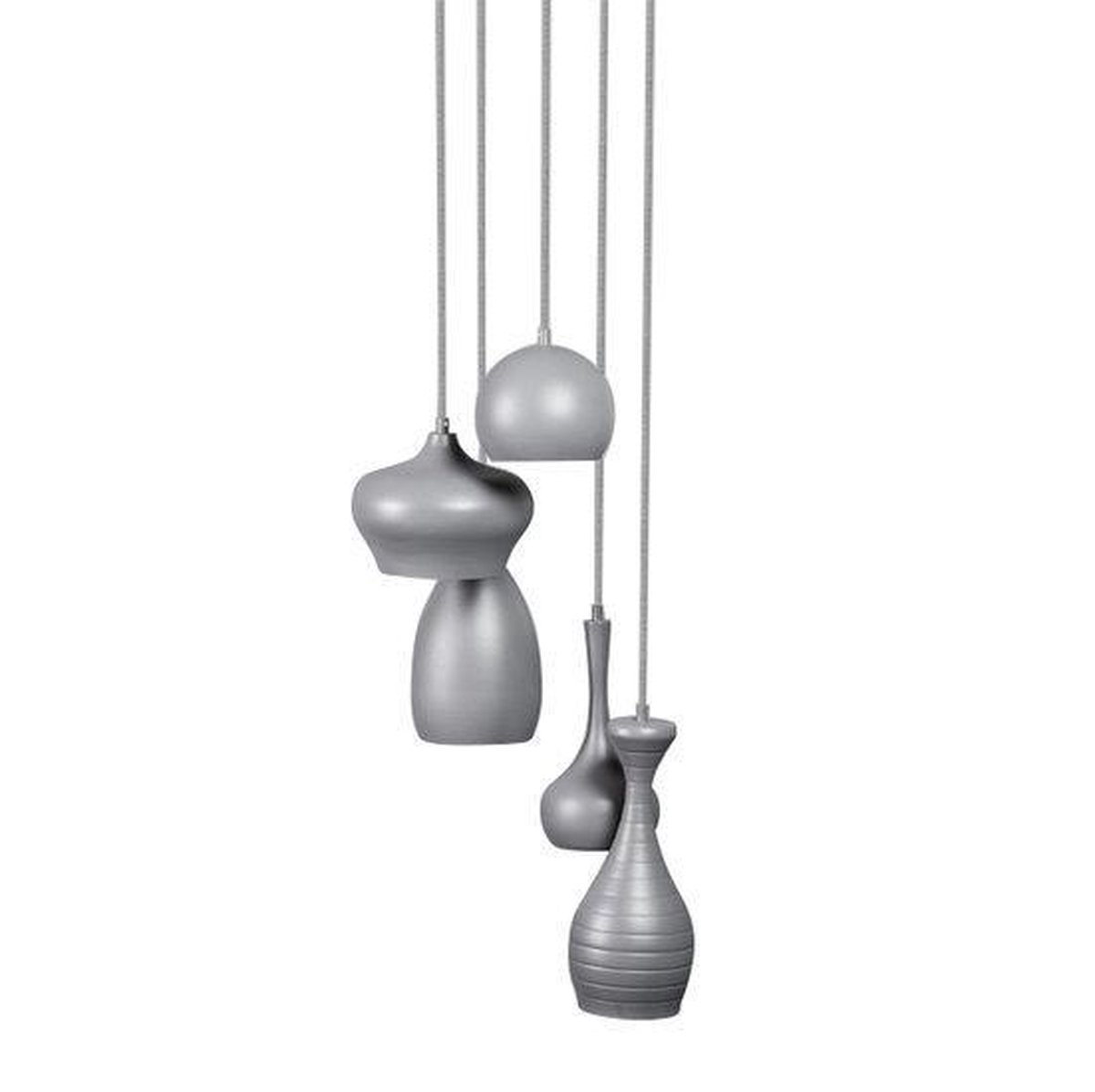 ETH Ajaccio - Hanglamp - 5 Lichts - 40 cm - Grijs