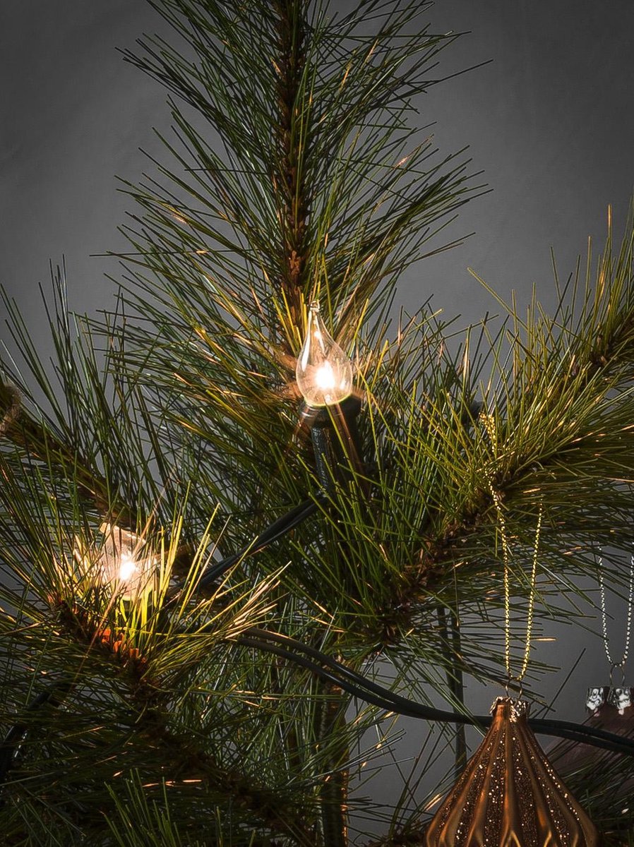 Konstsmide 1057 - Kerstboomverlichting - 20 vlamlampjes - 475 cm - rechte lijn - 230V - voor buiten - warmwit