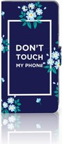 Geschikt voor iPhone Xs Max Telefoonhoesje Flowers Blue DTMP