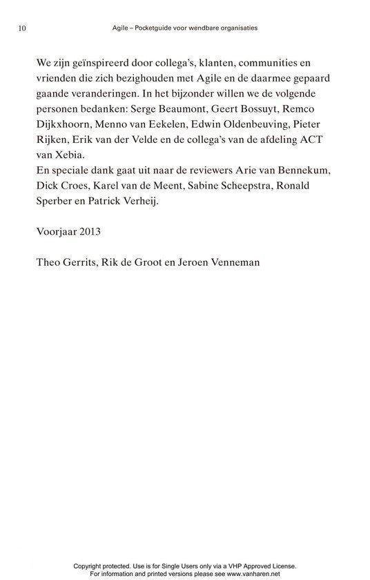 Agile Pocketguide Voor Agile Organisaties