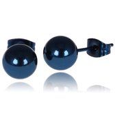 Clous d'oreilles LGT Jewels Sphère 6 mm Bleu