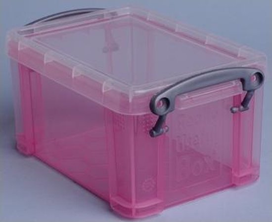 Really Useful Box 07 litres rose transparent