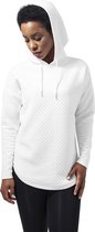 Urban Classics Ladies Quilt Oversize Hoody Offwhite in maat s