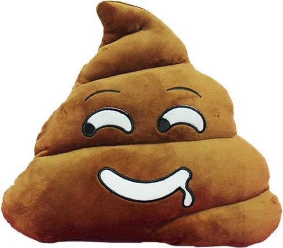 Emoji Pluche Knuffel - Kwijlende Poo de Drol 30cm | bol.com