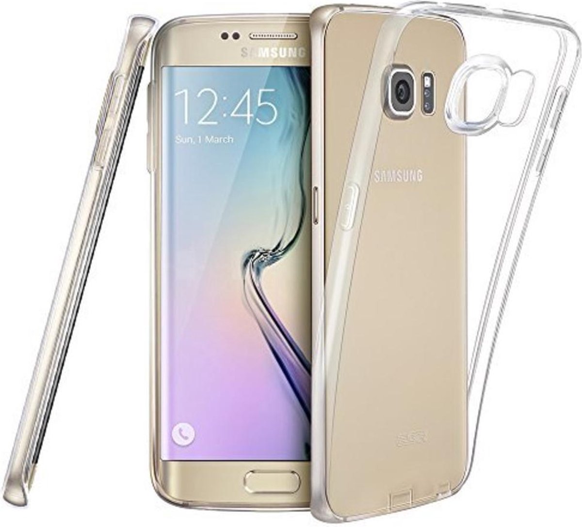 Hoesje geschikt voor Samsung Galaxy S6 Edge - TPU Case Transparant (Silicone Hoesje)