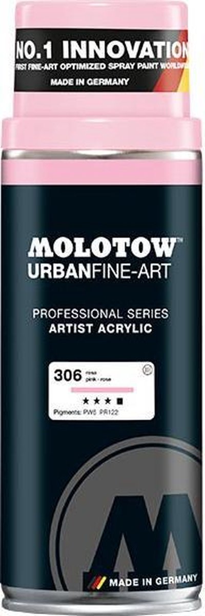 Molotow Urban Fine Art Acryl Spray: Roze - 400ml spuitbus voor canvas,  plastic,... | bol.com