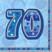 UNIQUE - Set van 16 servetten 70 jaar - Decoratie > Papieren servetten