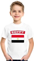 T-shirt met Egyptische vlag wit kinderen M (134-140)