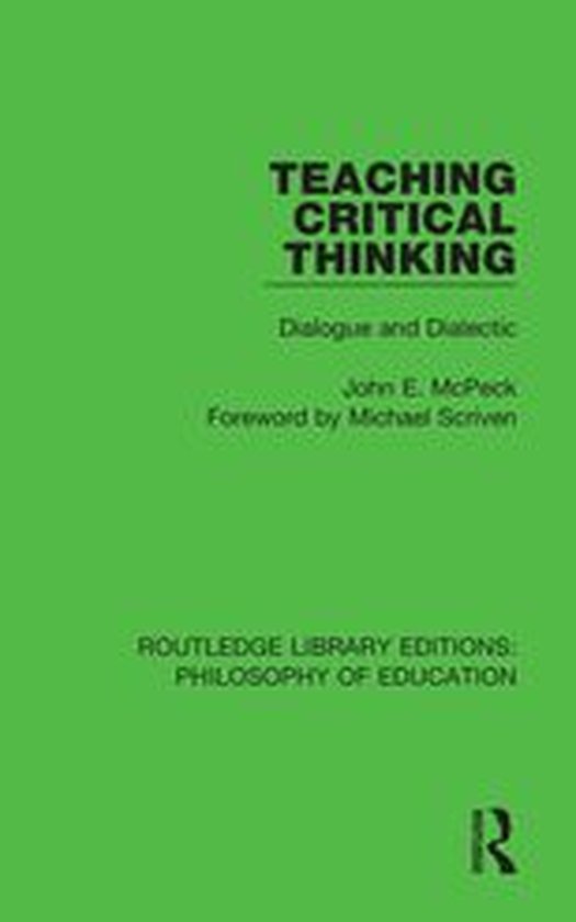 Critical Thinkers Routledge Routledge Library Editions: Philosophy of Education - Teaching Critical ...