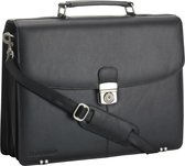 Charles Dickens® laptoptas leer  - 15,6 inch - zwart - in geschenkbox