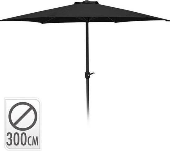 Parasol - 3 meter - Zwart | 300 cm. | bol.com