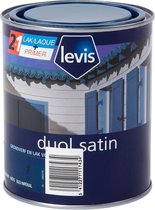 Levis Duol - Hout Buiten - Primer & Lak - Satin - Imperiaalblauw - 0.75L