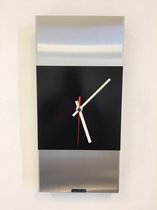 Horloge murale en acier inoxydable Extravaganza Black Design moderne