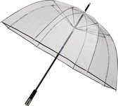 Parapluie dôme Impliva en PVC transparent - Noir