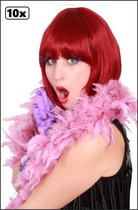 10x Boa oud roze 180 cm. 75 gr