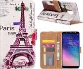 Parijs Boekmodel Hoesje Samsung Galaxy A6