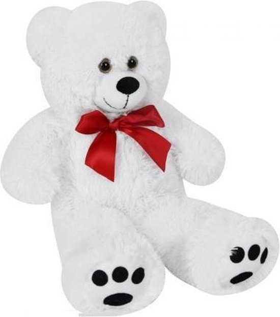 Ours en peluche XXL 100 cm - cadeau Saint Valentin - ours en peluche Witte  grande avec
