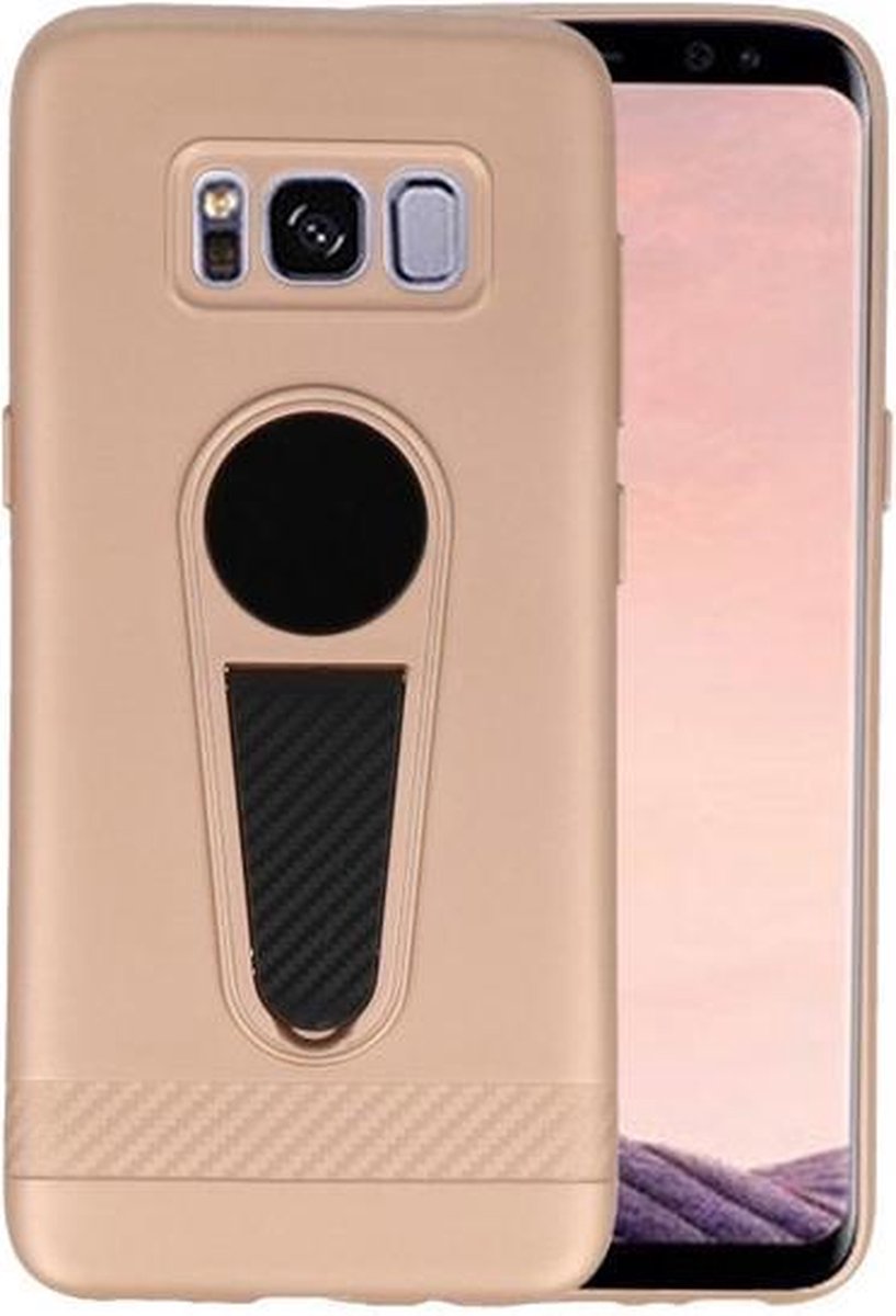 Goud Magneet Stand Case hoesje voor Samsung Galaxy S8