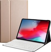 Smart Cover Bluetooth Keyboard Book Case Hoes Geschikt Voor Apple iPad Pro 11 Inch 2018 Flip Multi-Stand - Goud Kleurig