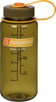 Nalgene Wide Mouth Bottle - drinkfles - 0.5 liter - BPA free - Olijf