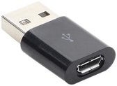DW4Trading® USB A male naar micro B USB female adapter verloop zwart