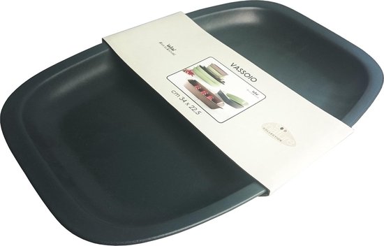 RoyalKonig Vassoio ovenschaal 34 x 22,5cm, antracietkleurig aardewerk