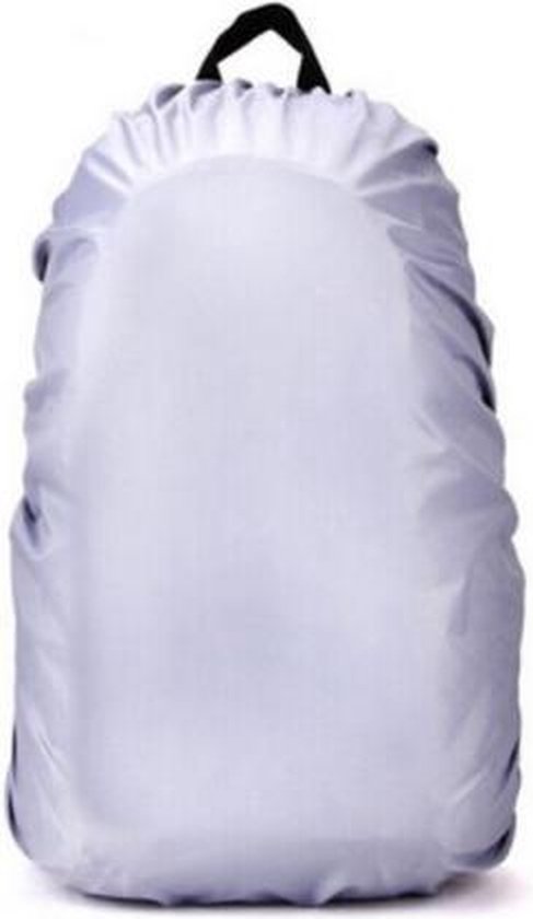 Zilverkleurige, universele rugzak regenhoes voor 25-35 liter rugzakken.