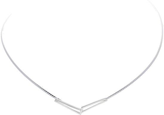 Silver Lining - Zilveren collier met tussenstuk 43 + 2.5 cm
