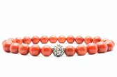 Beaddhism - Armband - Rojo - Gosha - 8 mm - 22 cm