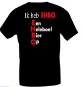 Funny t shirt EHBO zwart maat L