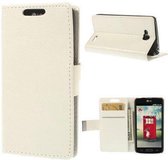 Book Case hoesje Wallet LG F70 wit