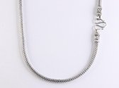 Traditionele zware zilveren snake ketting - lengte 62 cm