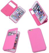 View Cover Pink Apple iPhone 6 TPU BookStyle Hoesjes