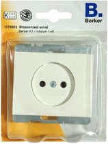 BERKER K1 stopcontact enkel, inbouw | WIT
