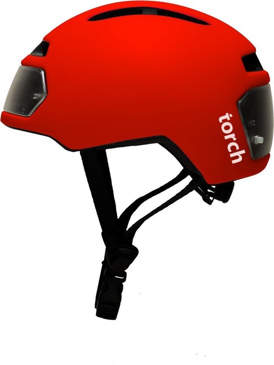 Torch T2 Red - fietshelm met ingebouwde voor- en achter verlichting |  bol.com